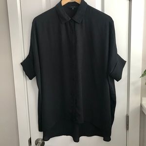 RW&CO black gauzy oversize blouse - overshirt
